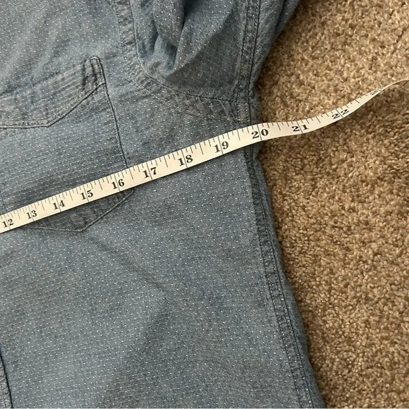 H&M Label of Graded Goods men’s patterned denim button front shirt M - Picture 6 of 8